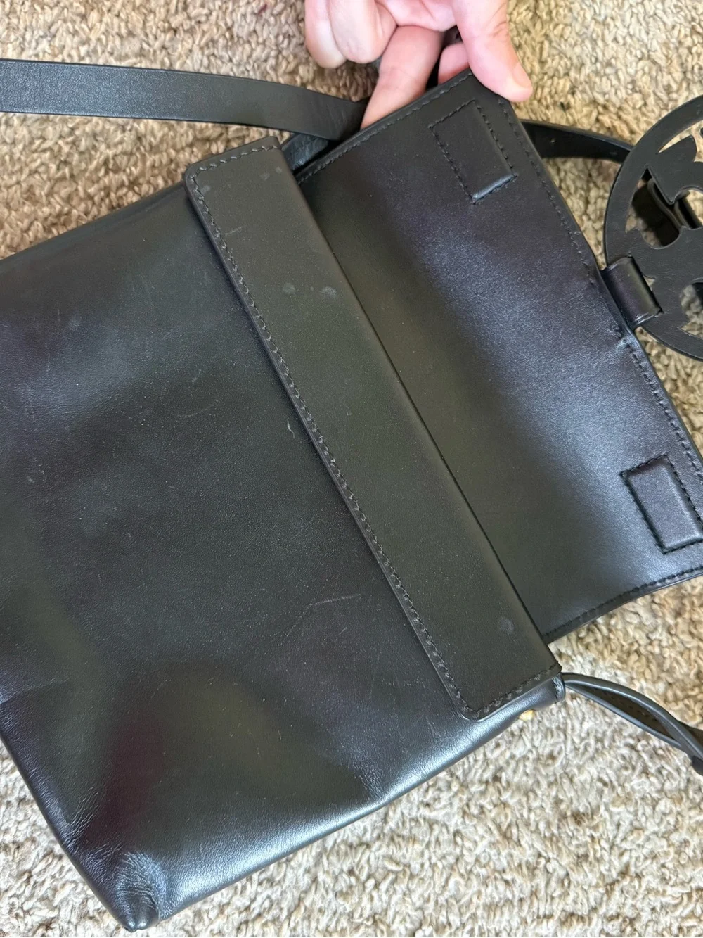 Tory Burch Miller Flap Crossbody in Black